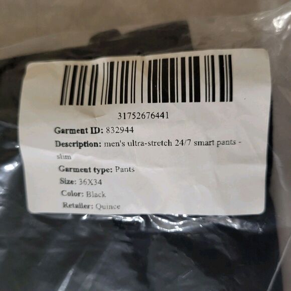 NWT Quince Mens Ultra Stretch 24/7 Smart Chino Pants Black Select Your Size - Picture 6 of 12